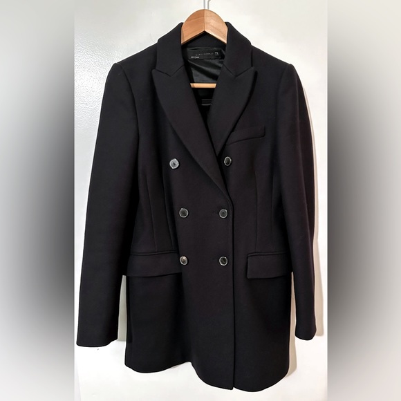 ZARA- ladies double breasted wool peacoat - Picture 1 of 9